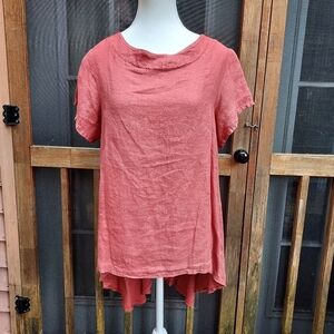 Terra Cotta linen top